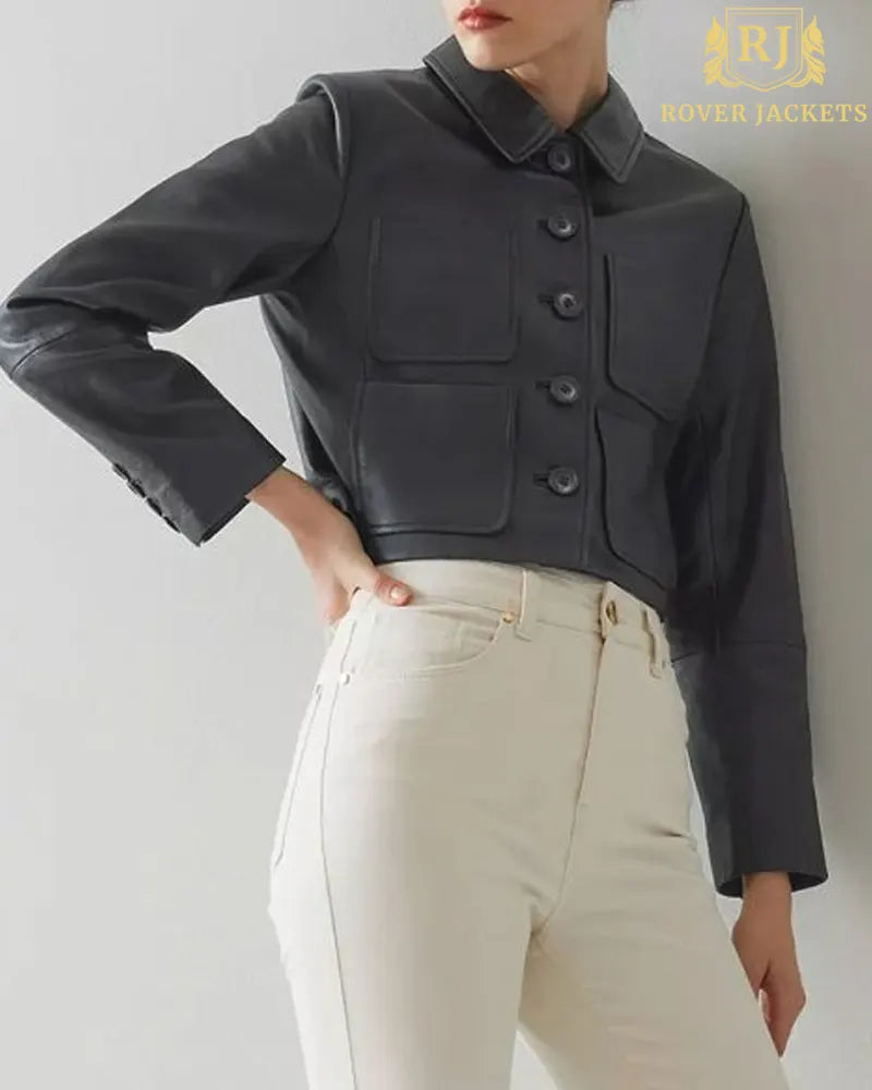 Veste en cuir Jenna Ortega Addams - Vestes Rover