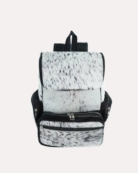 White Black Fur Cowhide Bag