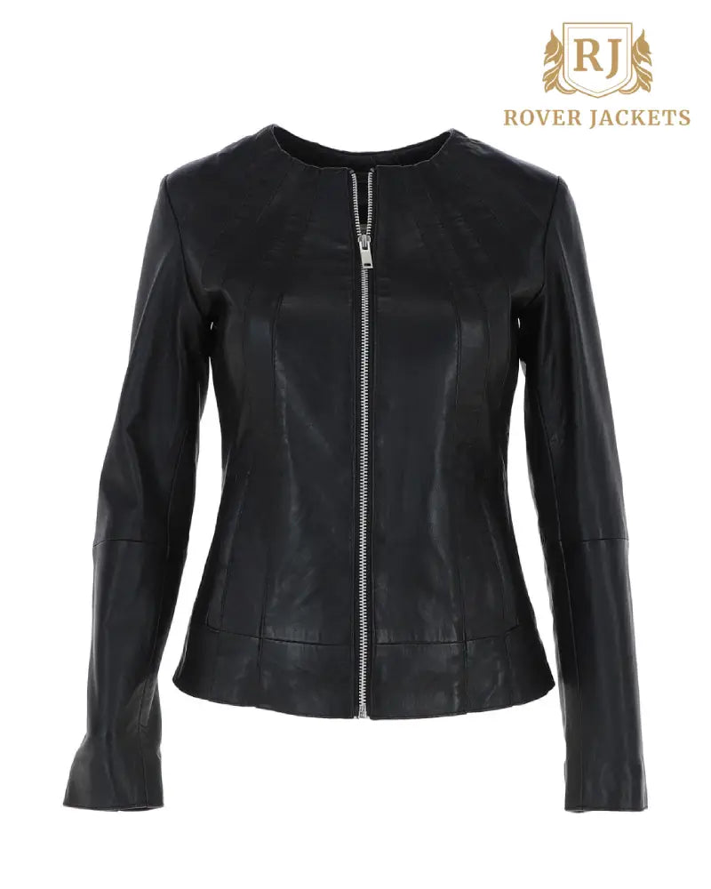 Women's Aliona Black Leather Jacket