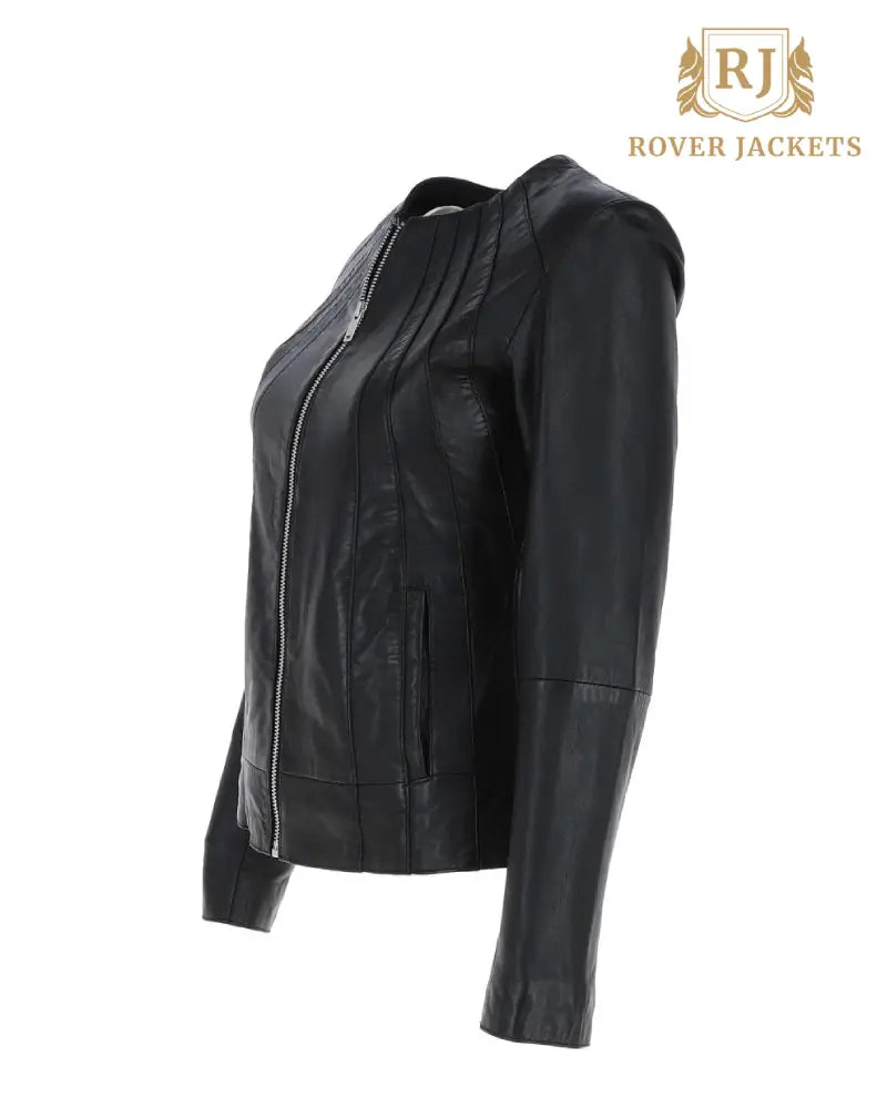 Women's Aliona Black Leather Jacket