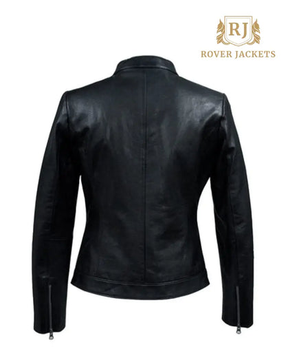 Versatile & Bold:Women's Black Leather Jacket 