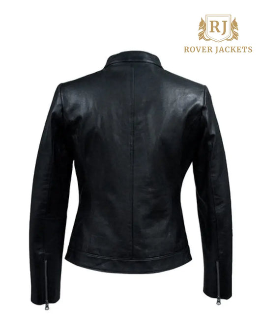 Versatile & Bold:Women's Black Leather Jacket 