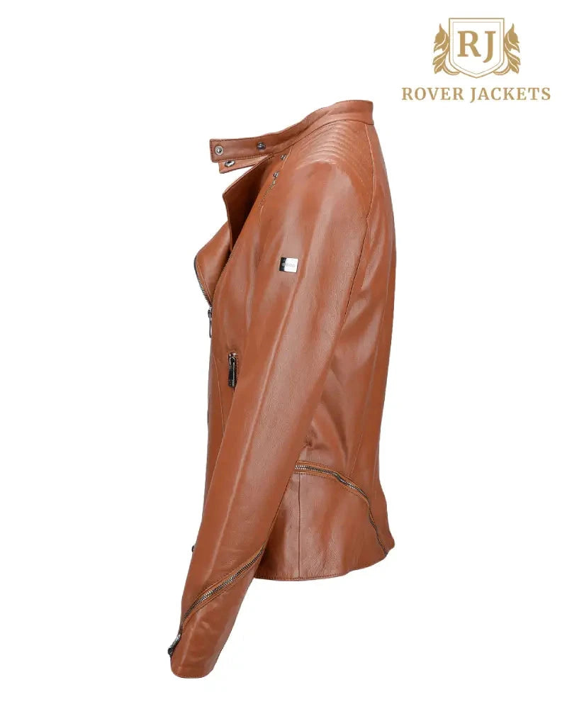 Women's Kiara Veg Tanned Biker Jacket