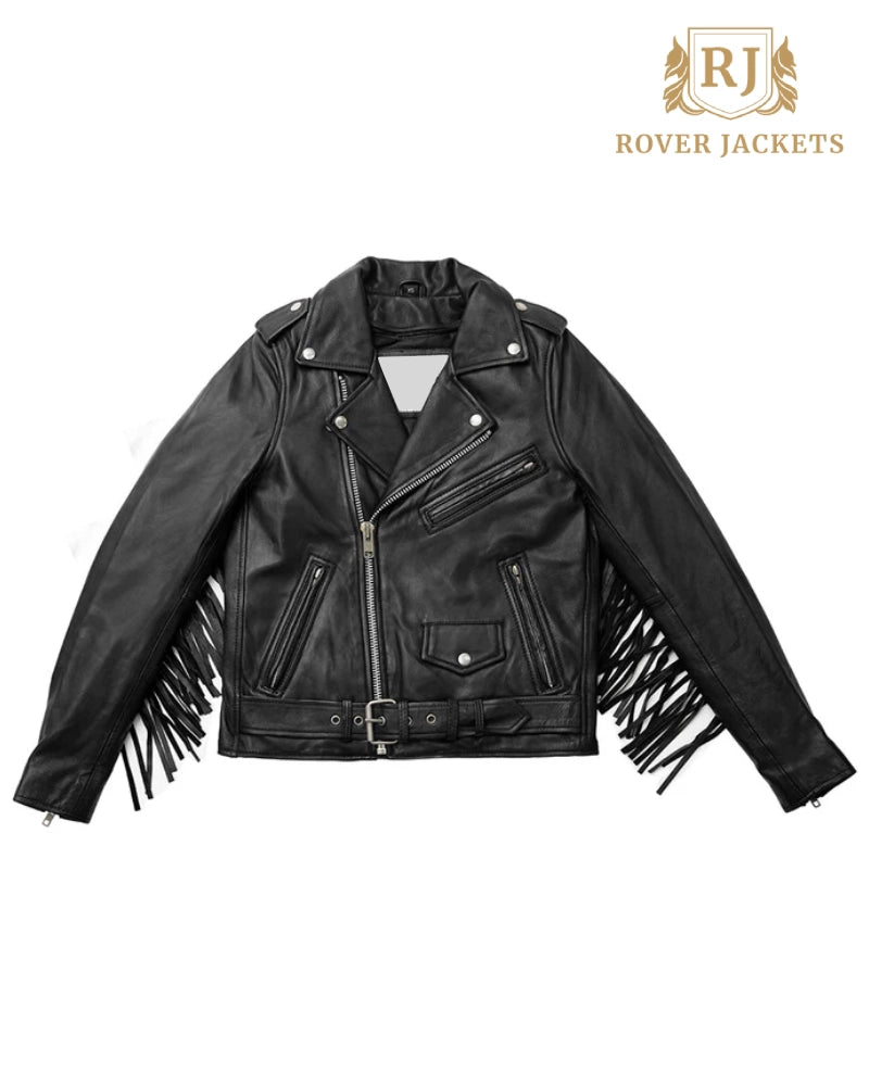 Women's Lesley Motorcycle Black Leather Jacket