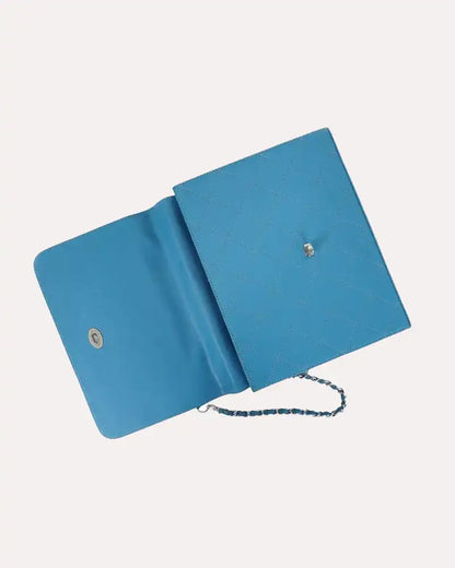 Womens Leather Shoulder With Strap Blue