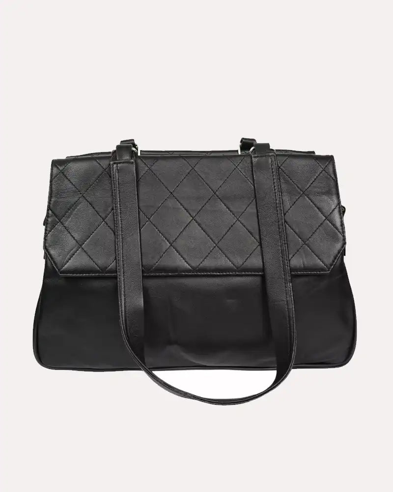 Womens Quilted Black Leather Handbags