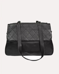 Womens Quilted Black Leather Handbags