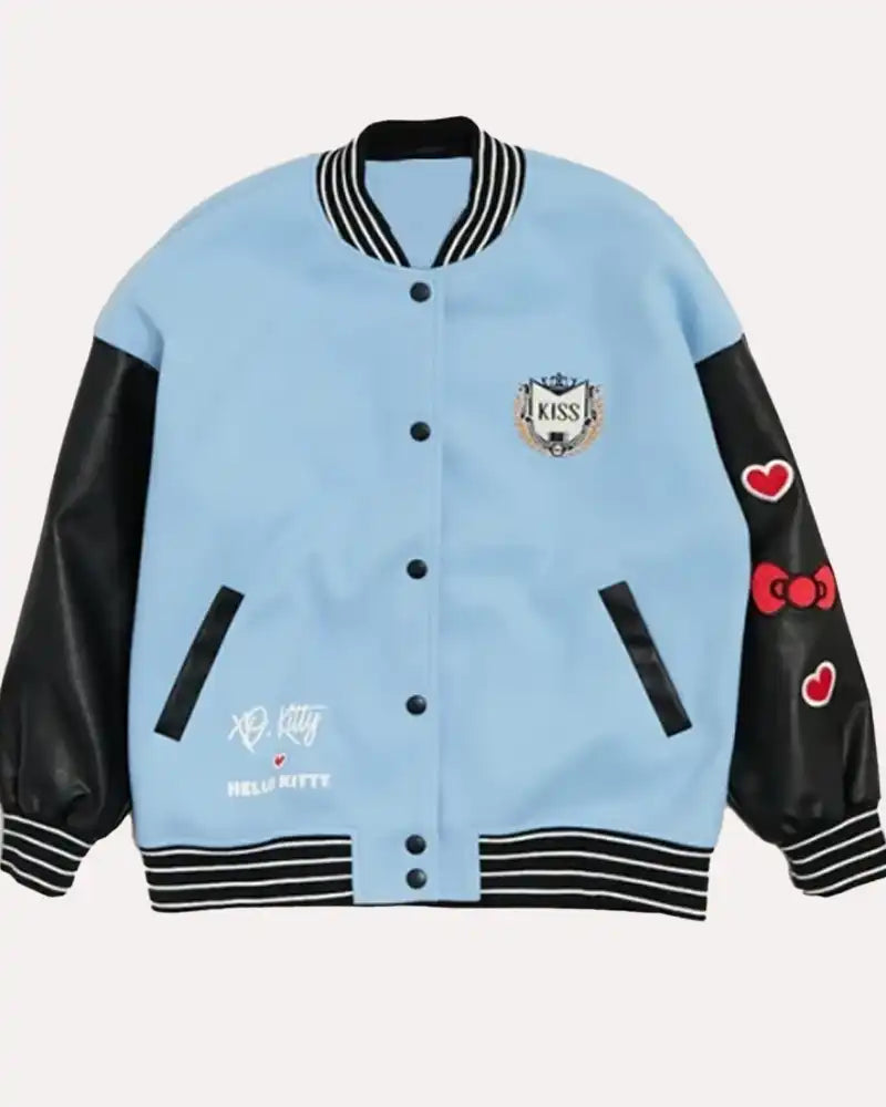 XO Kitty Hello Varsity Kitty Jacket