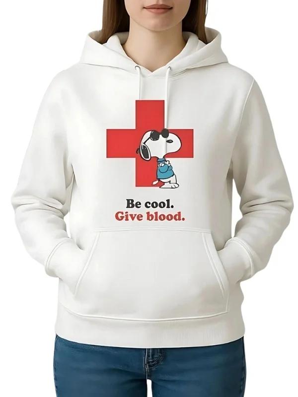 Cross Snoopy White Hoodie