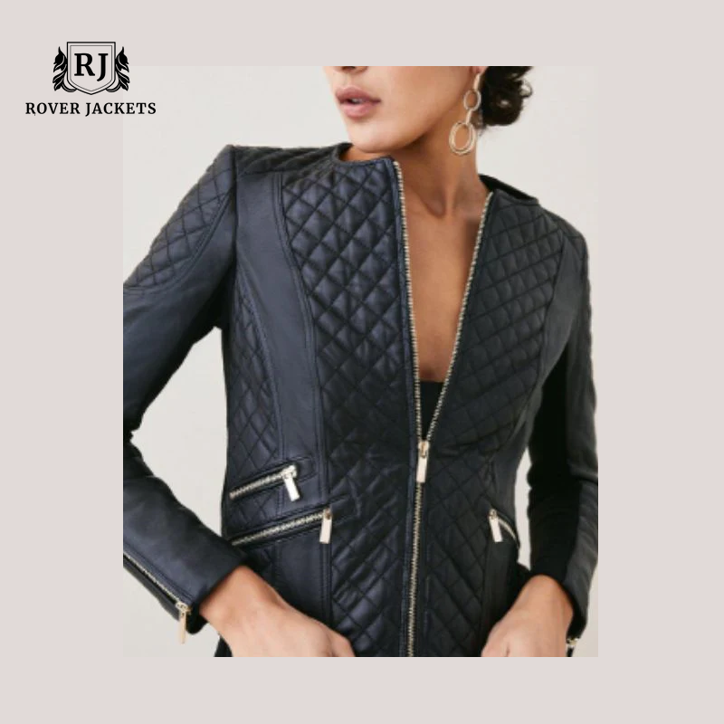 Rover Jackets Lace Up Black Leather Moto