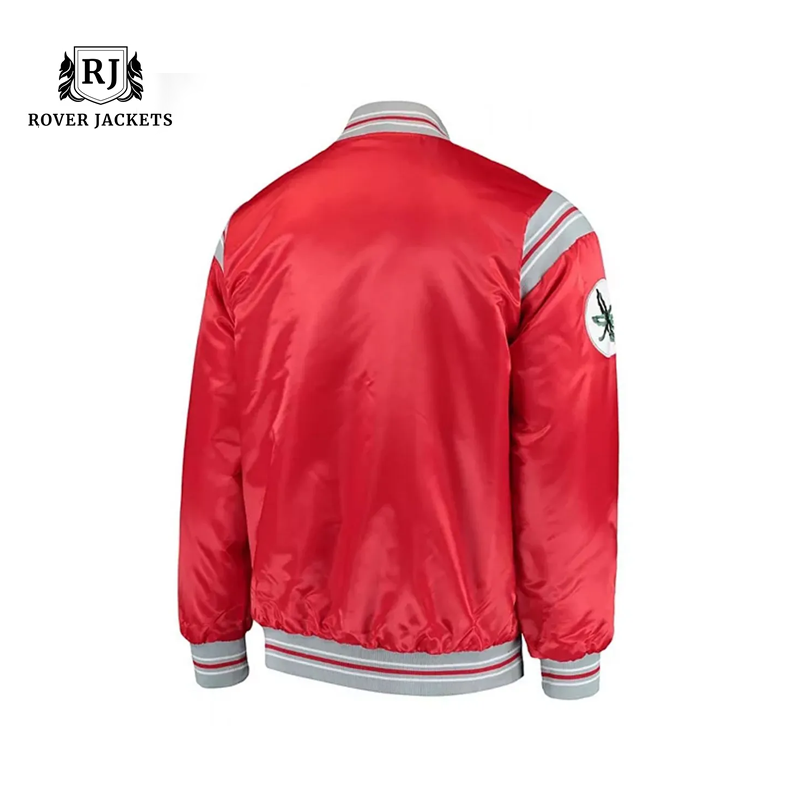 Ohio State Varsity Jacket Mens Classic Satin Bomber