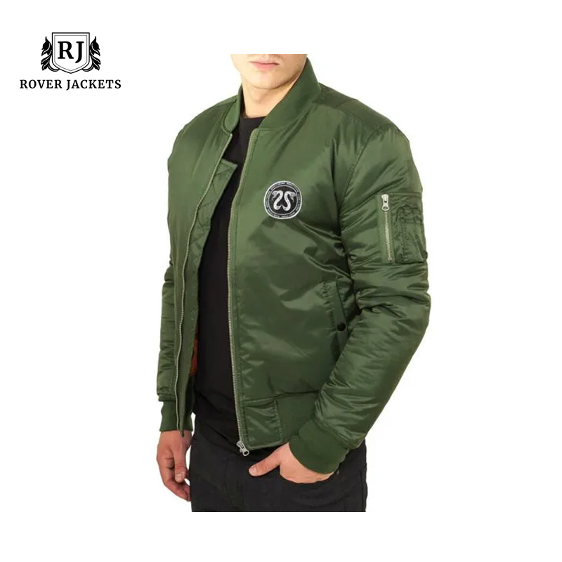 Black Bomber Jacket for Men Stylish Lightweight Casual Outerwear
