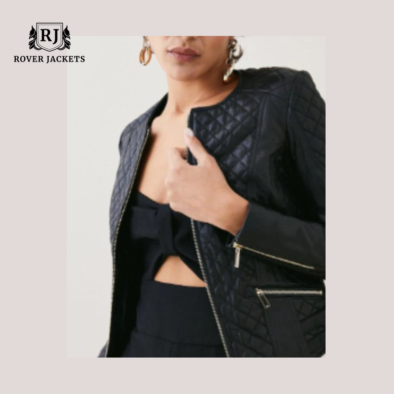 Rover Jackets Lace Up Black Leather Moto