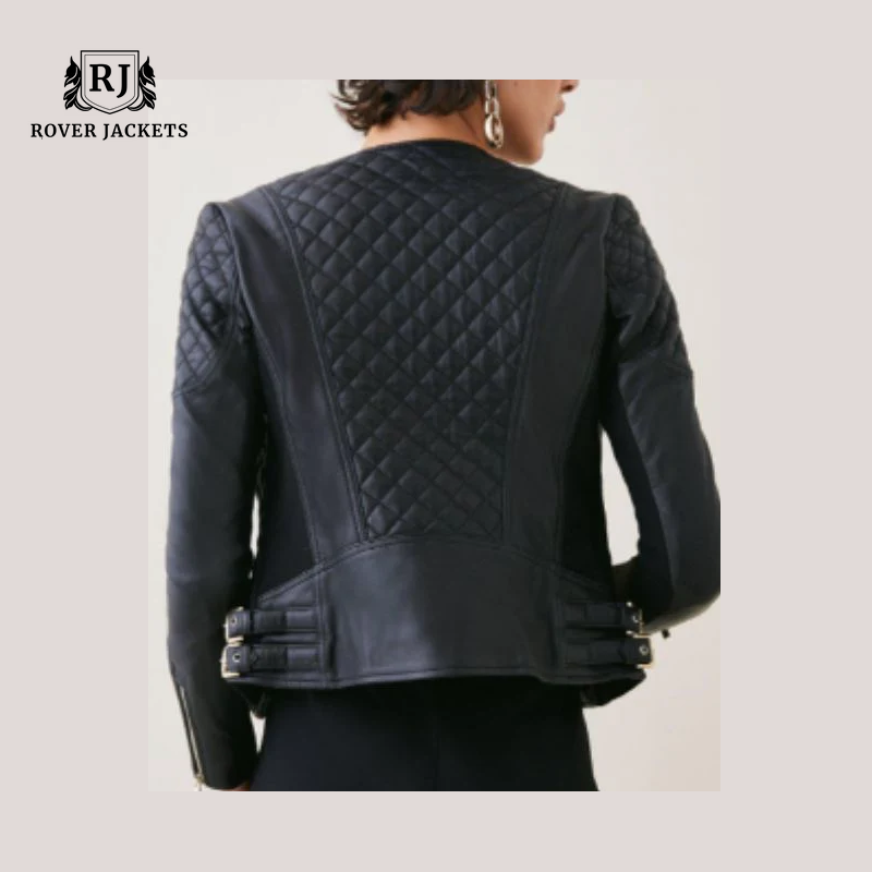Rover Jackets Lace Up Black Leather Moto