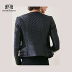 Rover Jackets Lace Up Black Leather Moto